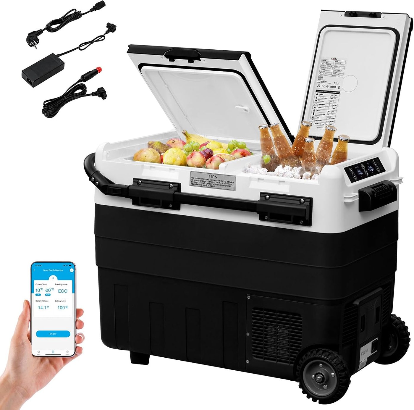 Compressor Cool Box 50 L, Dual Zone with USB