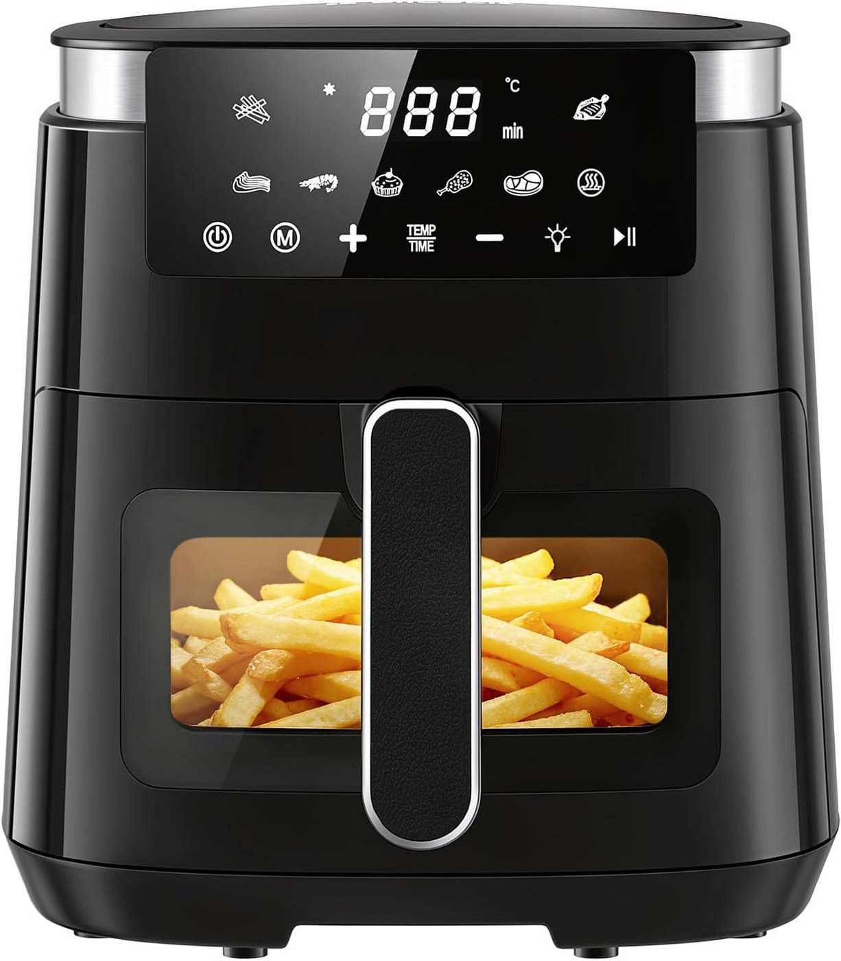 Air Fryer 5.5 L with Viewing Window and Keep-Warm Function