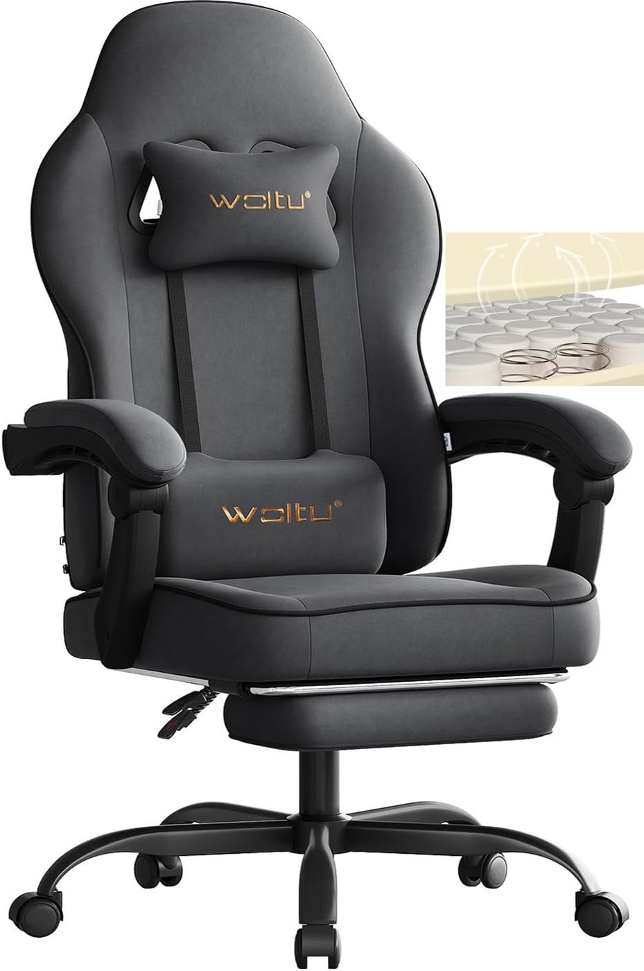 Gaming Chair with Footrest