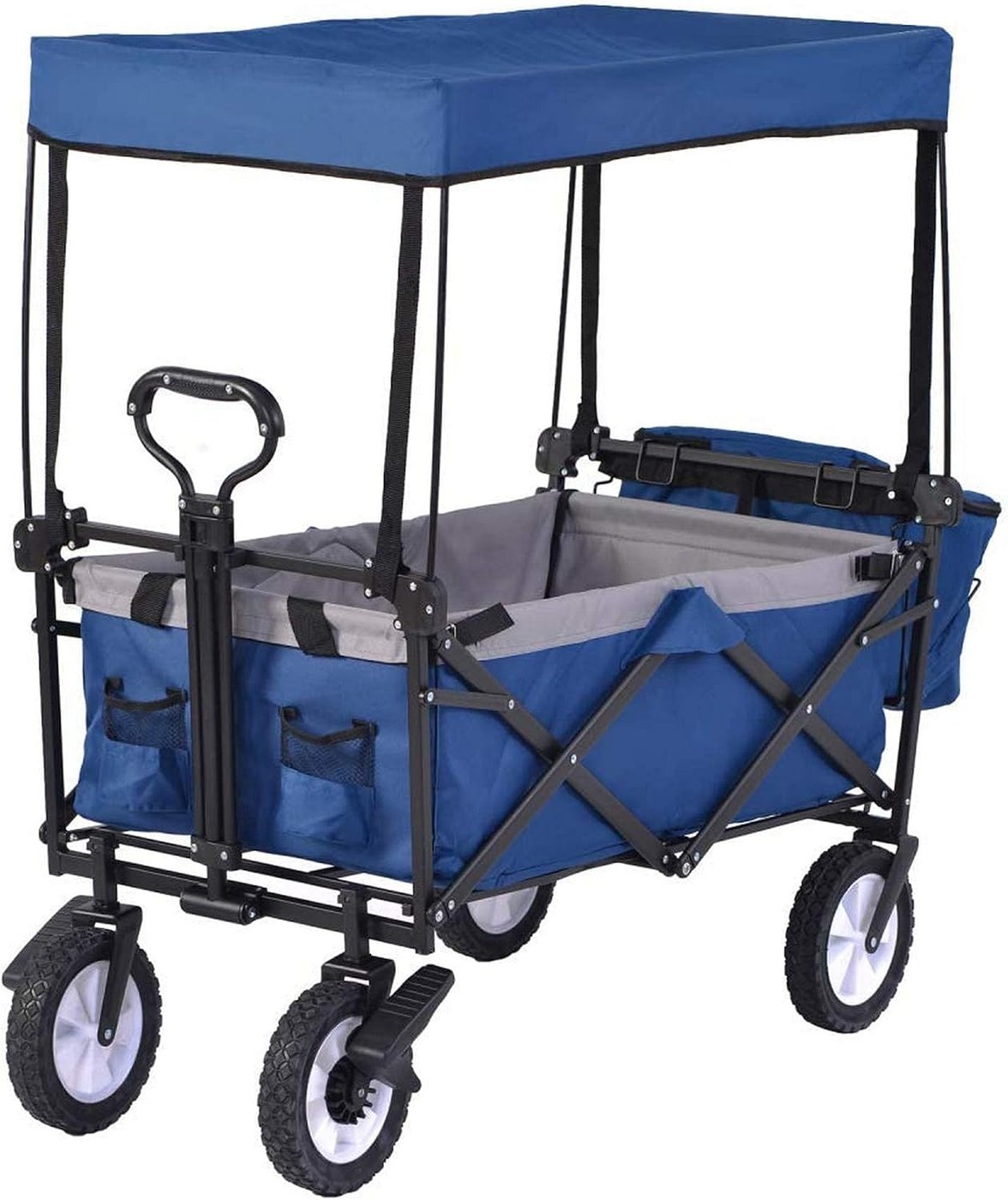 Folding Garden Trolley with Canopy