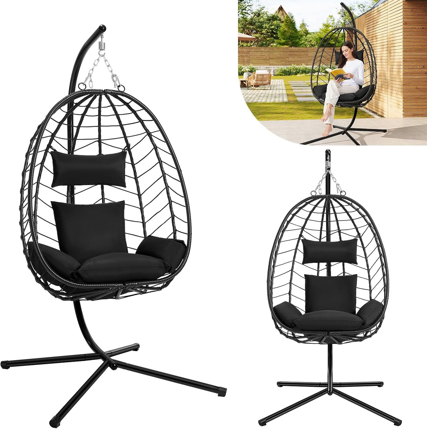 PE Rattan Hanging Chair