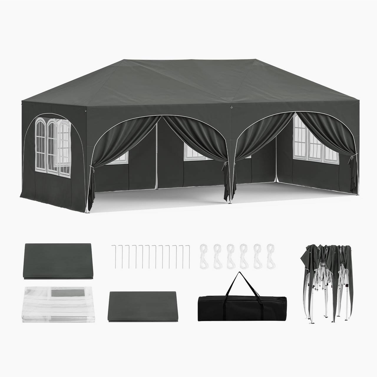 Party Tent 3 × 6 m with 6 Side Walls